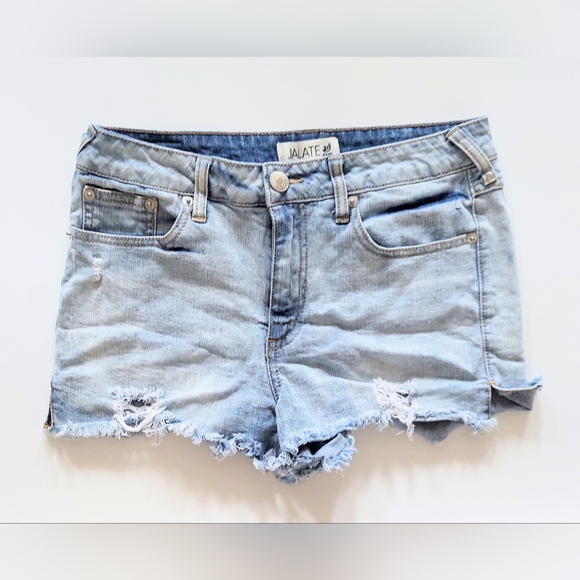 Jalate Distressed Cutoff Denim Jean Shorts Size 7 - Picture 1 of 8